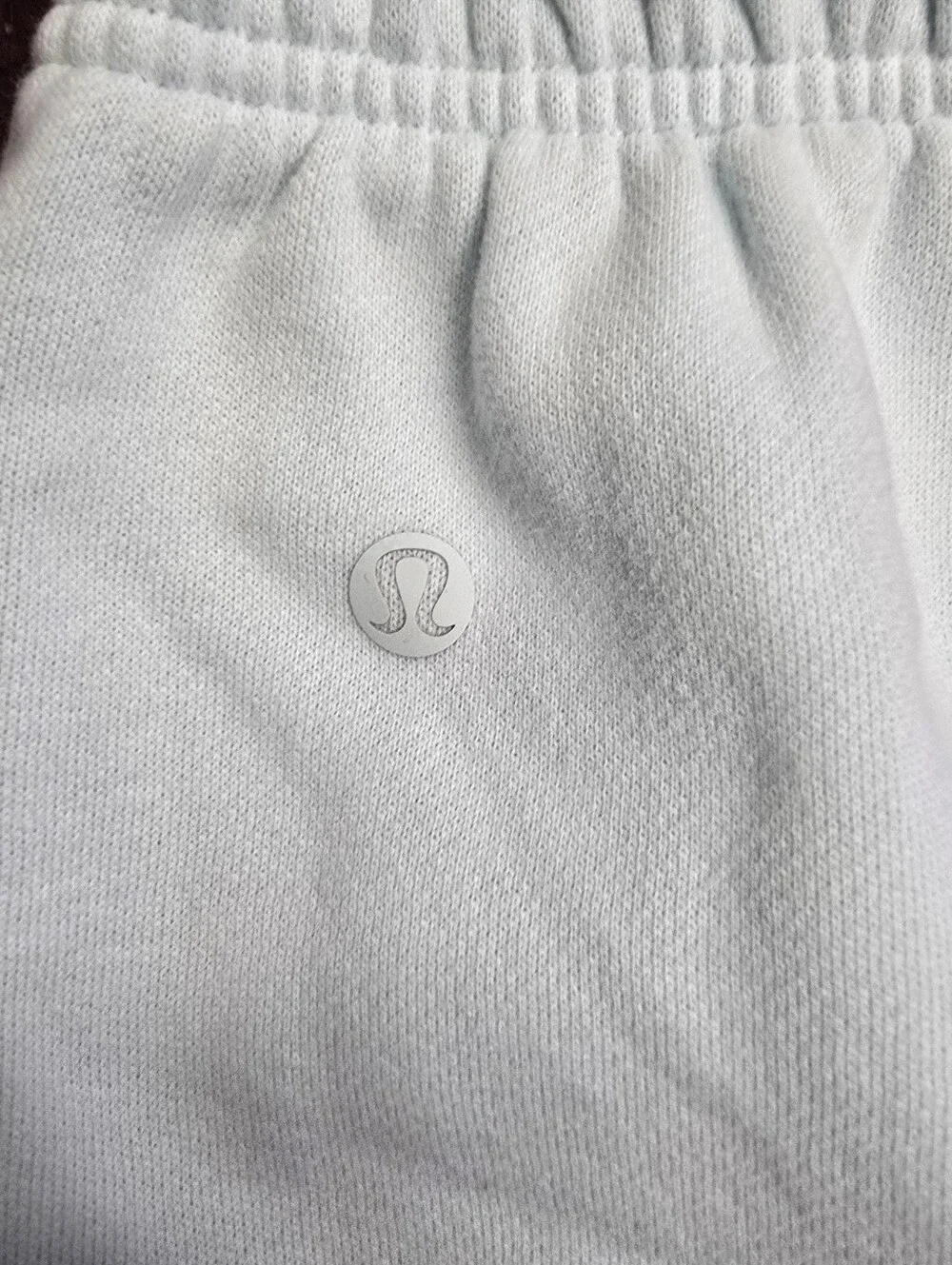 Lululemon Collegiate Logo Fleece Shorts XXS Icy Blue Preppy Athleisure